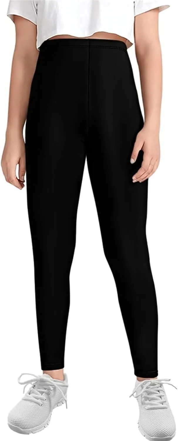 Uourmeti Toddler Girls Leggings 4-13 Year Old Athletic Dance Leggings Pants Active Outfits