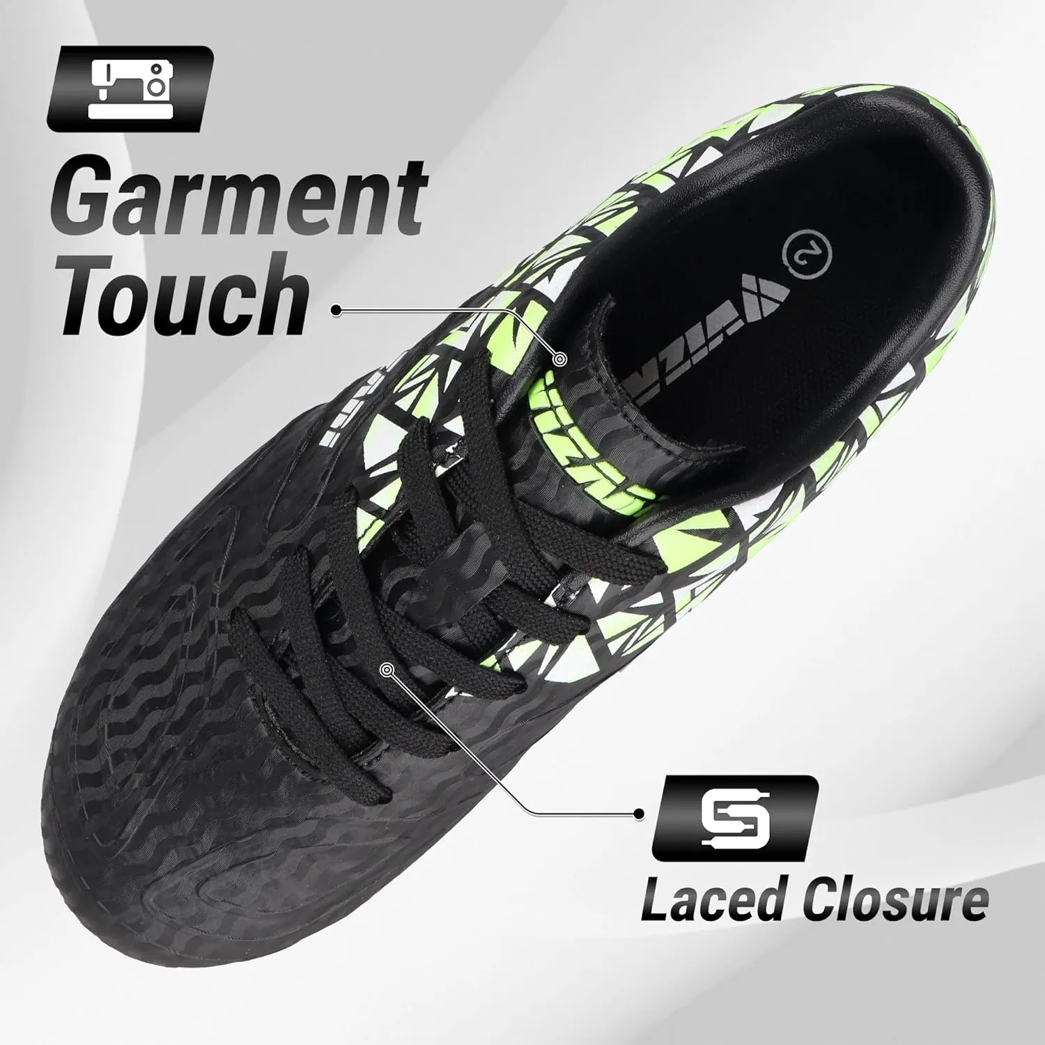 Vizari Pismo Junior Firm Ground Youth Soccer Cleats for Boys & Girls | Perfect Synthetic Boys Football Cleats with TPU Outsole | Water Resistant & Durable Sports Shoes