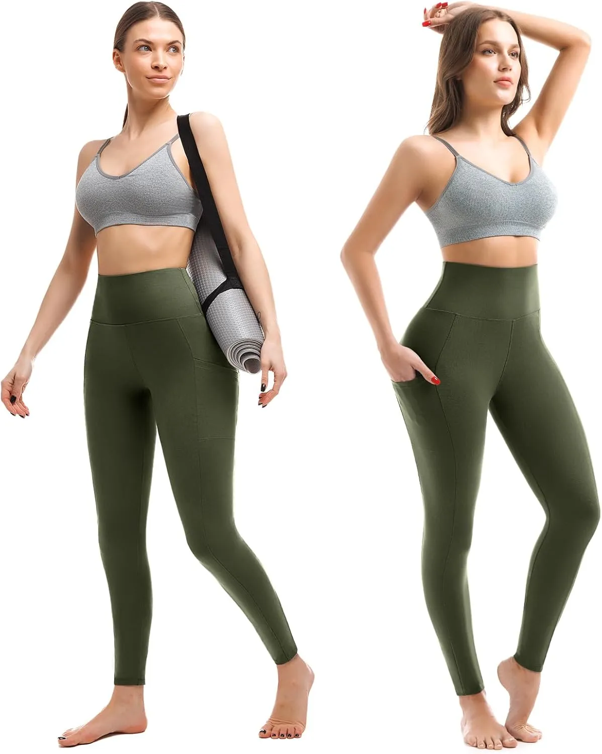 Walifrey Leggings with Pockets for Women, High Waisted Buttery Soft Womens Leggings for Gym Yoga Workout
