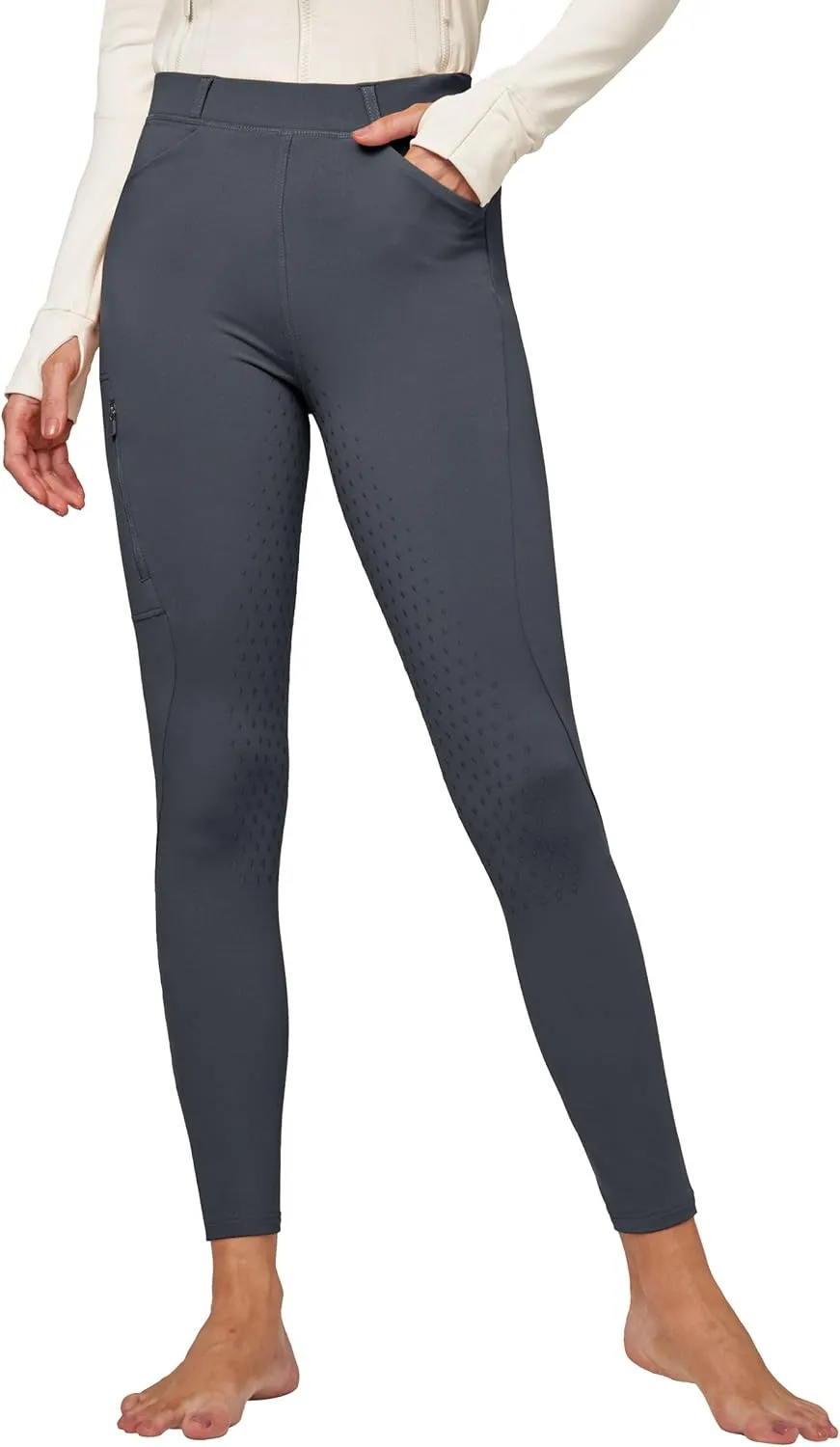 Willit Women's Fleece Riding Breeches Winter Horse Riding Pants Tights Equestrian Thermal Schooling Tights