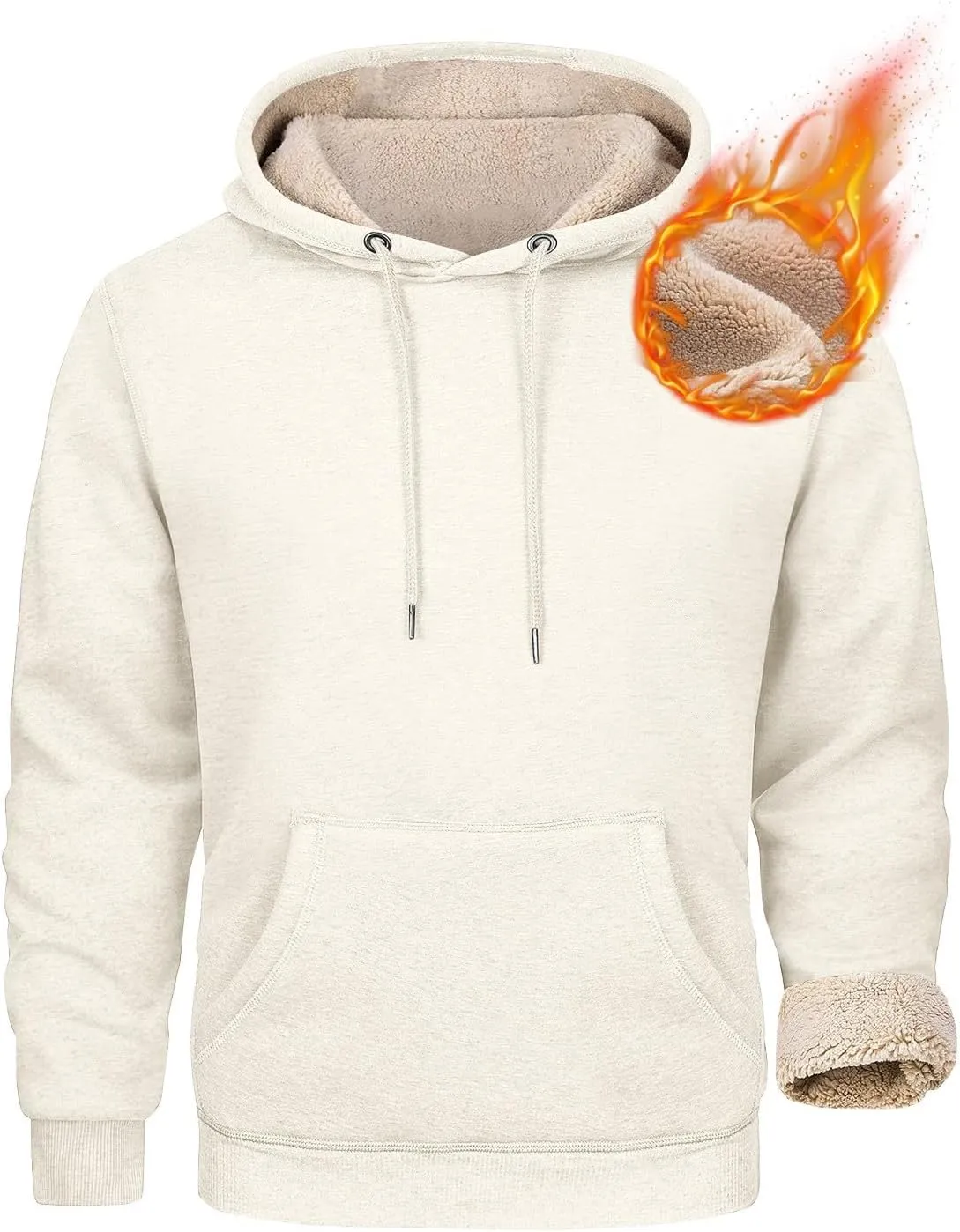 Winter Hoodies For Men Fleece Pullover Men Mens Fleece Lined Sweatshirts Fleece Hoodie Men'S Fleece Crewneck Hoodie