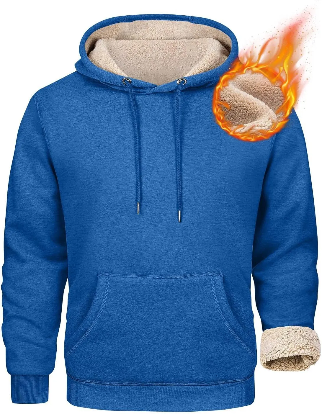 Winter Hoodies For Men Fleece Pullover Men Mens Fleece Lined Sweatshirts Fleece Hoodie Men'S Fleece Crewneck Hoodie