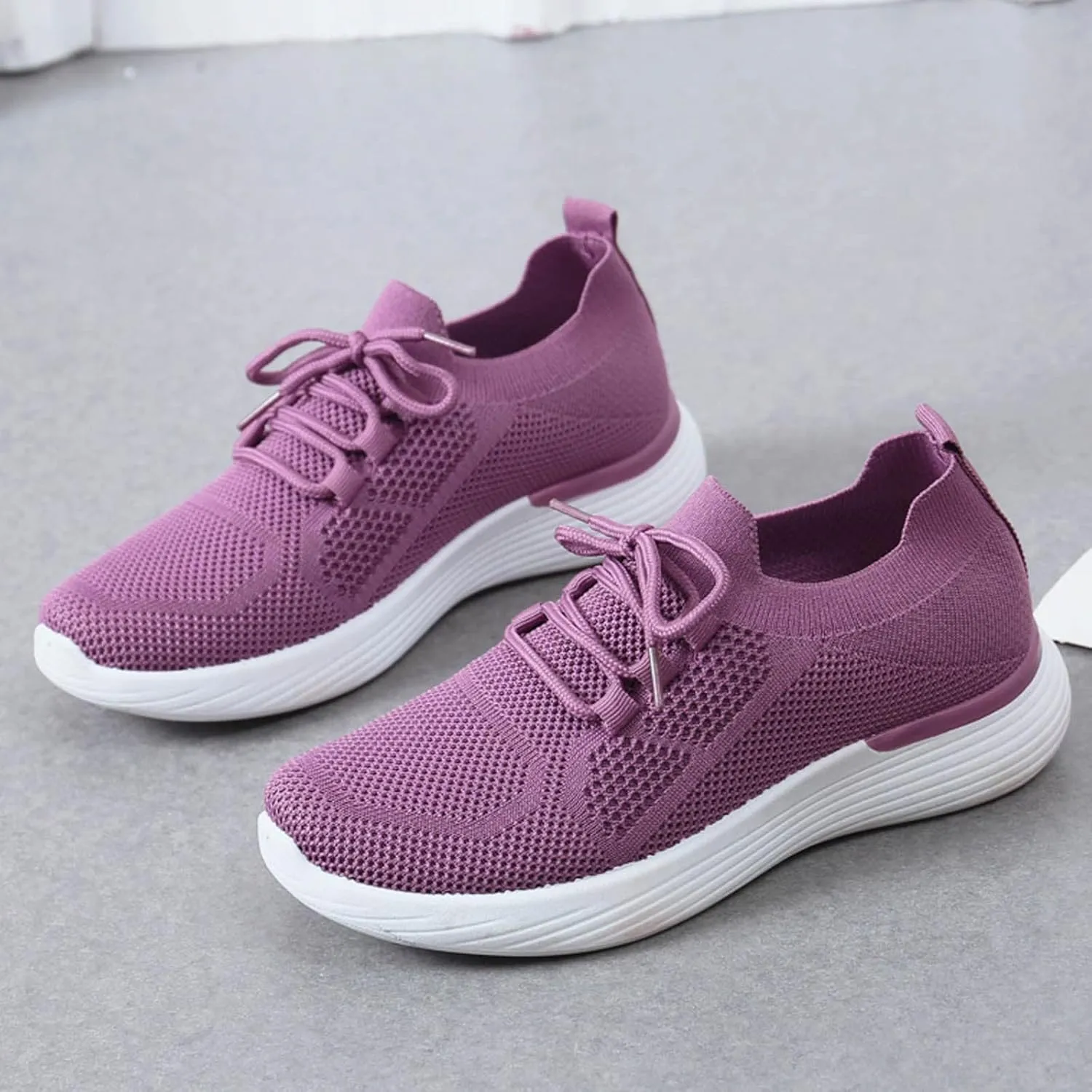 Women Slip On Walking Shoes Comfortable Sneakers Casual Lightweight Canvas Flats Non Slip Breathable Loafers