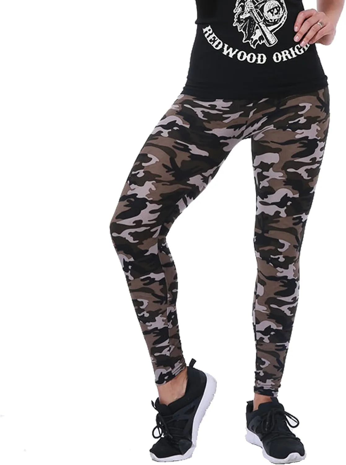 Women Stretch Leggings Camouflage Leggings Yoga High Waist Striped Trousers Leopard Patterned Compression Pants
