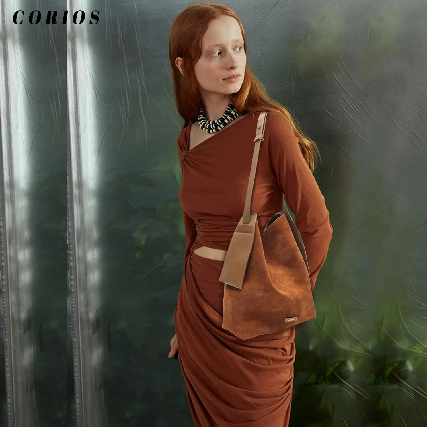 Women Suede Handbag Winter Fall Shoulder Bag Large Capacity Tote Bag Vintage Crossbody Bag Soft Top Handle Bag