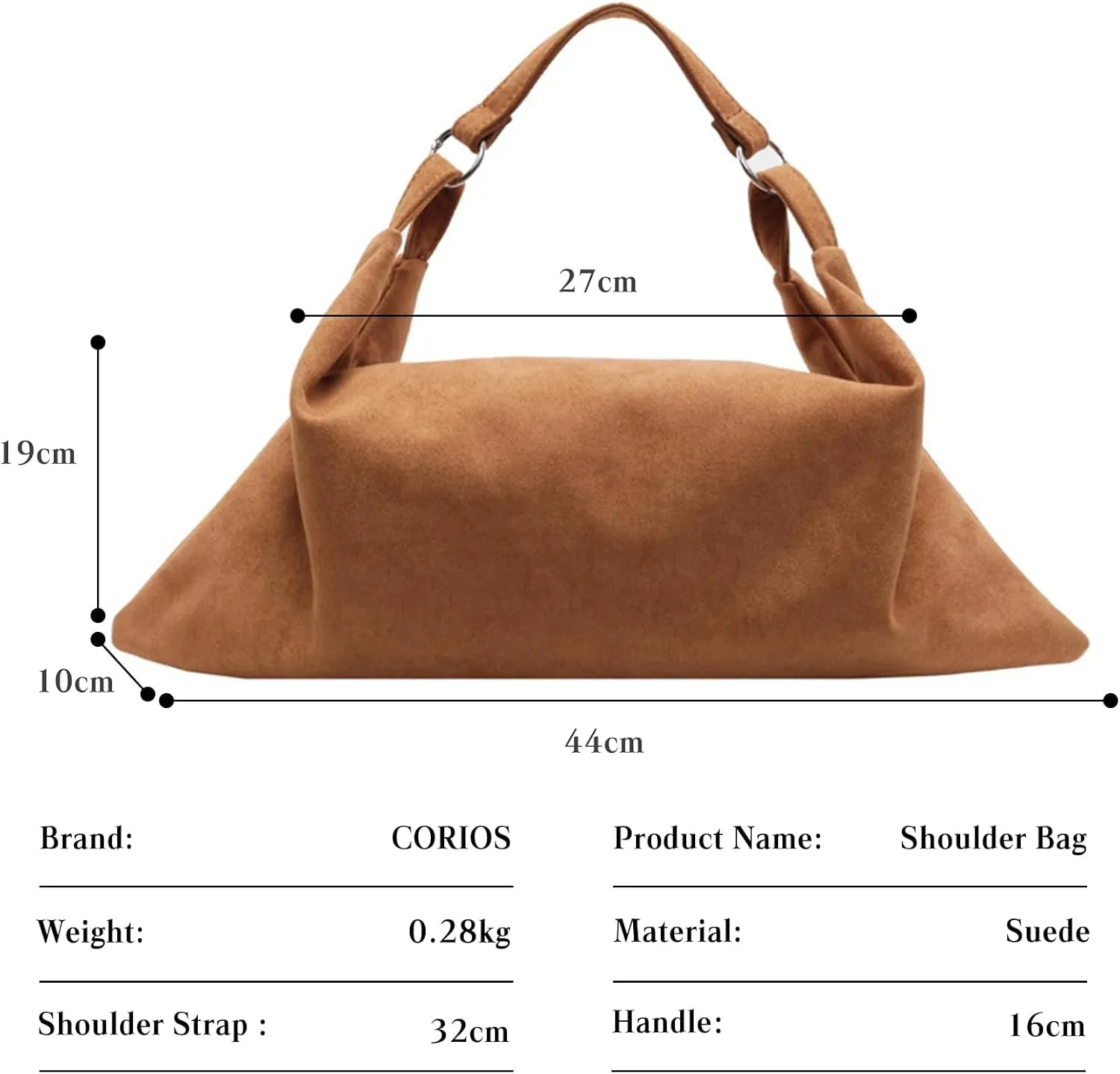 Women Suede Handbag Winter Fall Shoulder Crossbody Bag Vintage Elegant Tote Satchel Soft Top Handle Messenger Bag