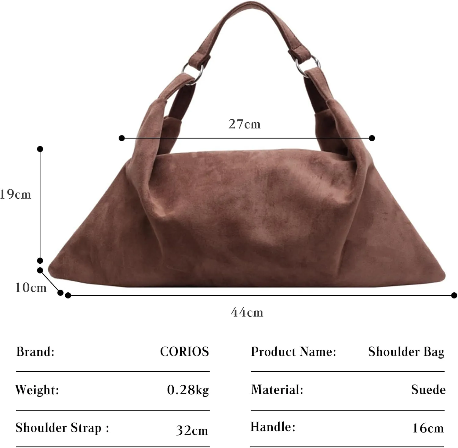 Women Suede Handbag Winter Fall Shoulder Crossbody Bag Vintage Elegant Tote Satchel Soft Top Handle Messenger Bag