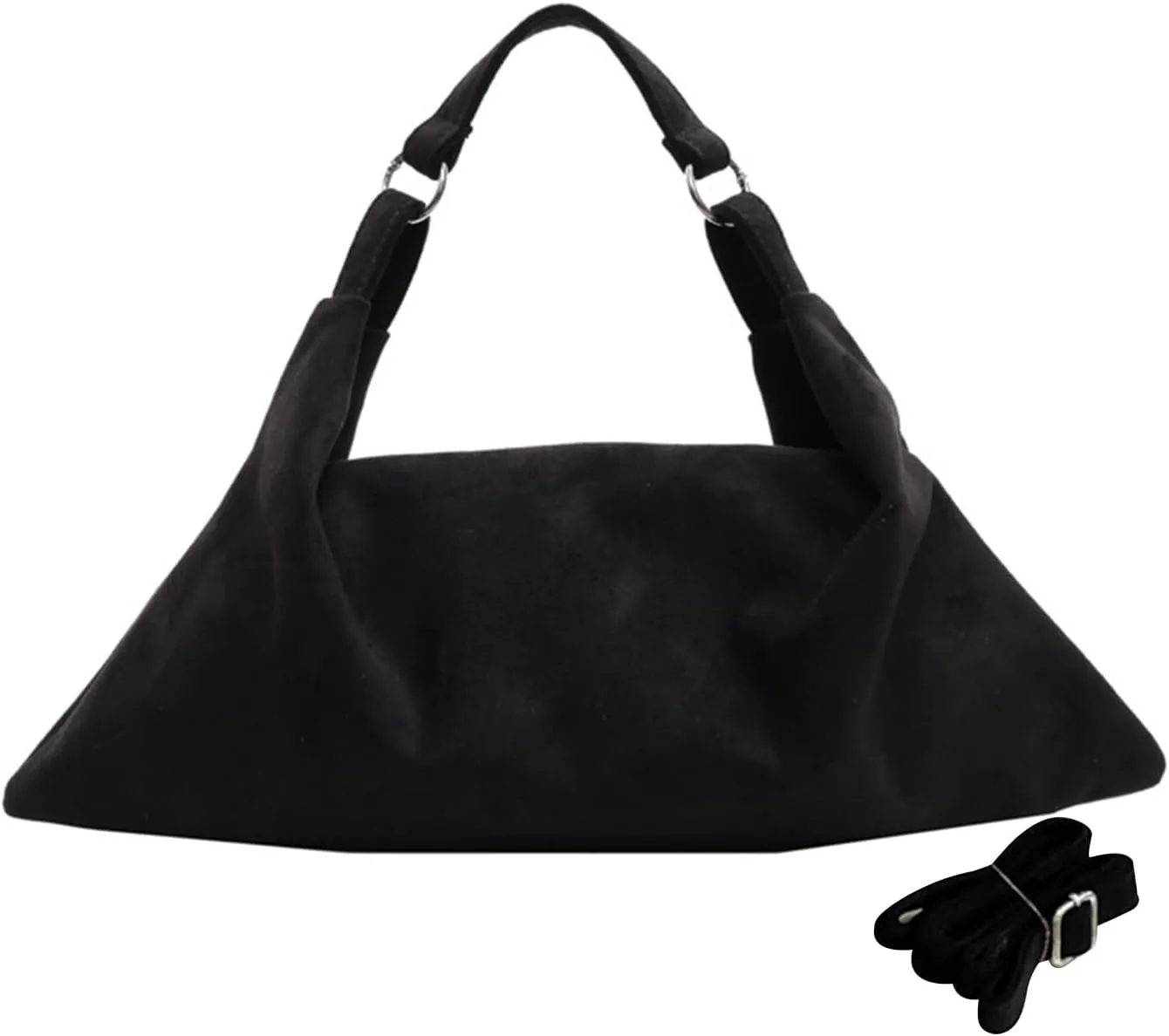 Women Suede Handbag Winter Fall Shoulder Crossbody Bag Vintage Elegant Tote Satchel Soft Top Handle Messenger Bag