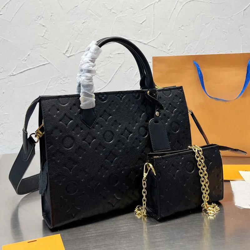 Women Tote Bag Crossbody Bags Plain Handbag Purse Embossing Letter With Chain Wallet Classical Printing Detachable Strap Large Capacity Pocket Zipper Hardware