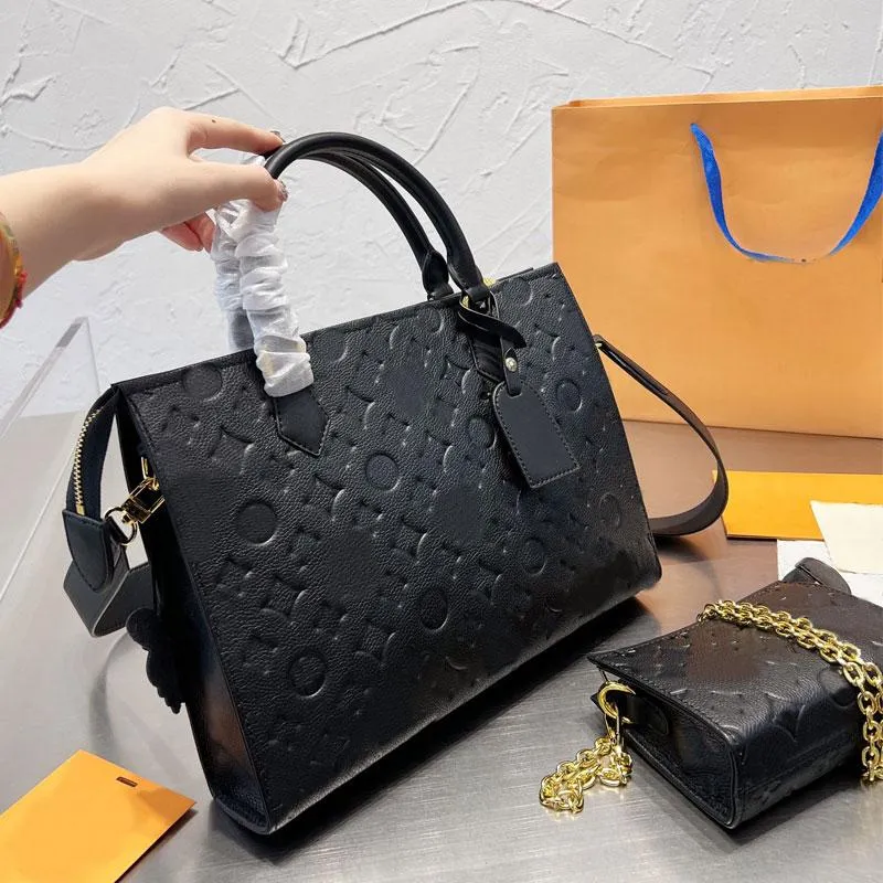 Women Tote Bag Crossbody Bags Plain Handbag Purse Embossing Letter With Chain Wallet Classical Printing Detachable Strap Large Capacity Pocket Zipper Hardware