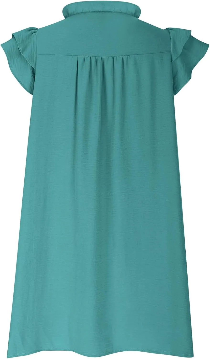 Womens 2024 Summer Tshirt Dresses Casual V-Neck Ruffle Cap Short Sleeve Mini Dress Loose Pleated Beach Sundress