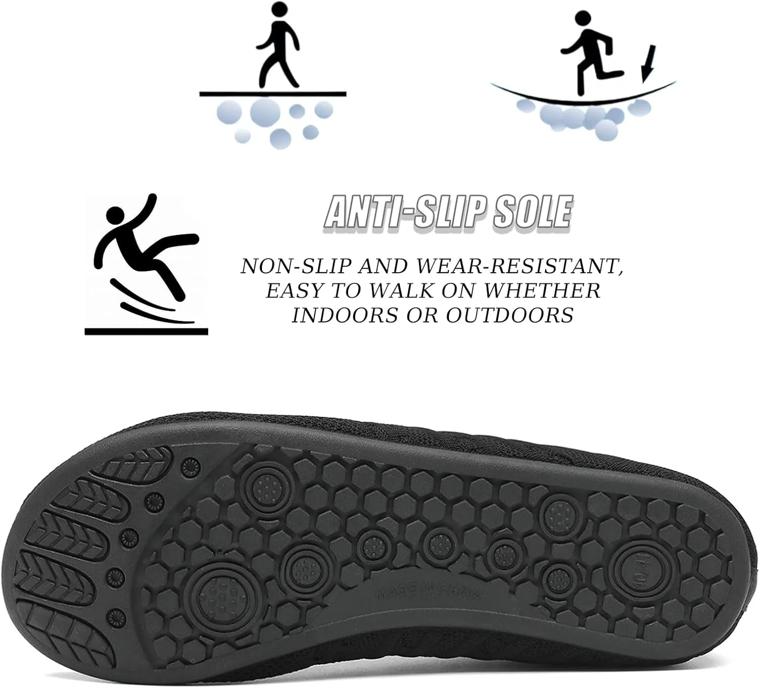 Women's and Men's Knitted Barefoot Flat Water Shoes Breathable Mesh Comfortable Lightweight Non-Slip Quick-Dry Aqua Socks Shoes for Beach Swim Yoga Exercise Sports