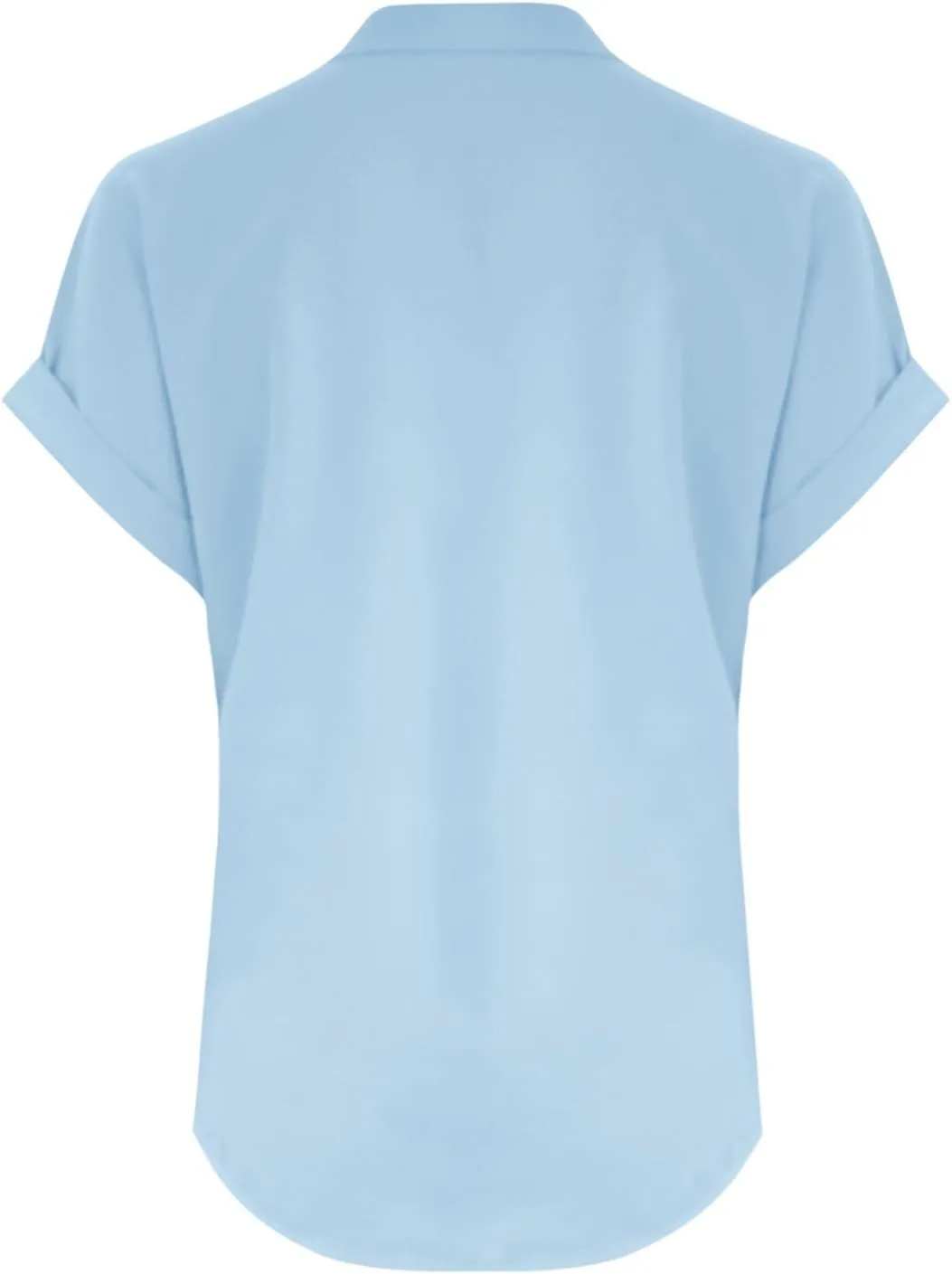 Women's Business Casual Tops Summer Elegant Satin Silk Short Sleeve Shirts V Neck Chiffon Work Business Blouses