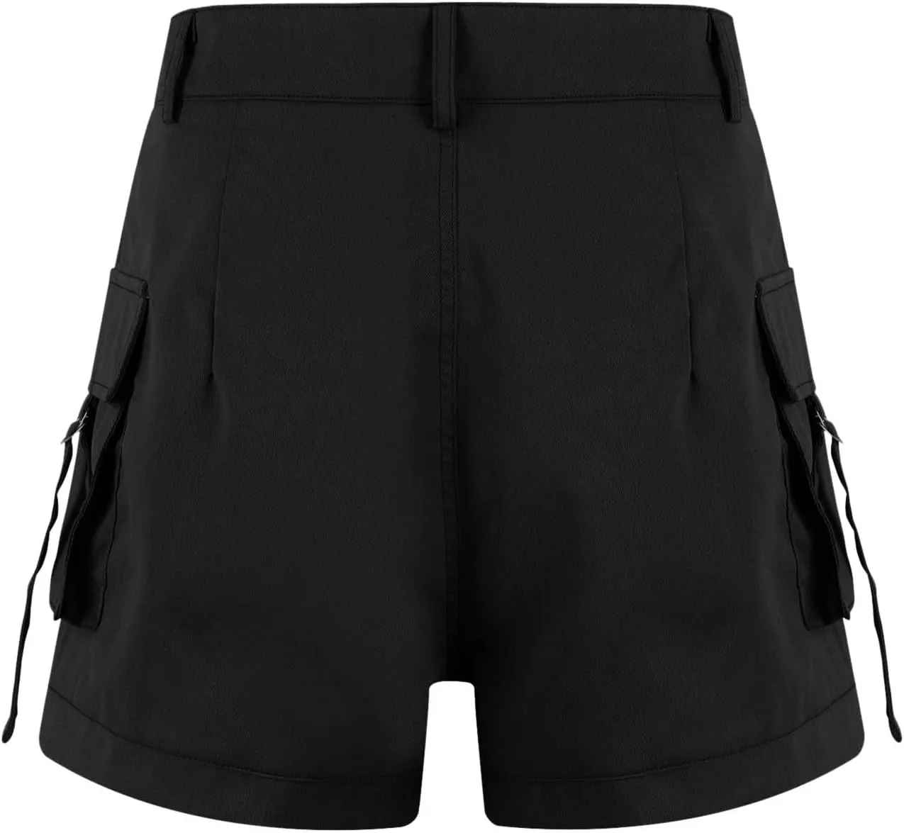 Womens Cargo Shorts Button High Waisted Pull On Shorts Summer Casual Utility Cut Off Shorts Jean Shorts with Pockets