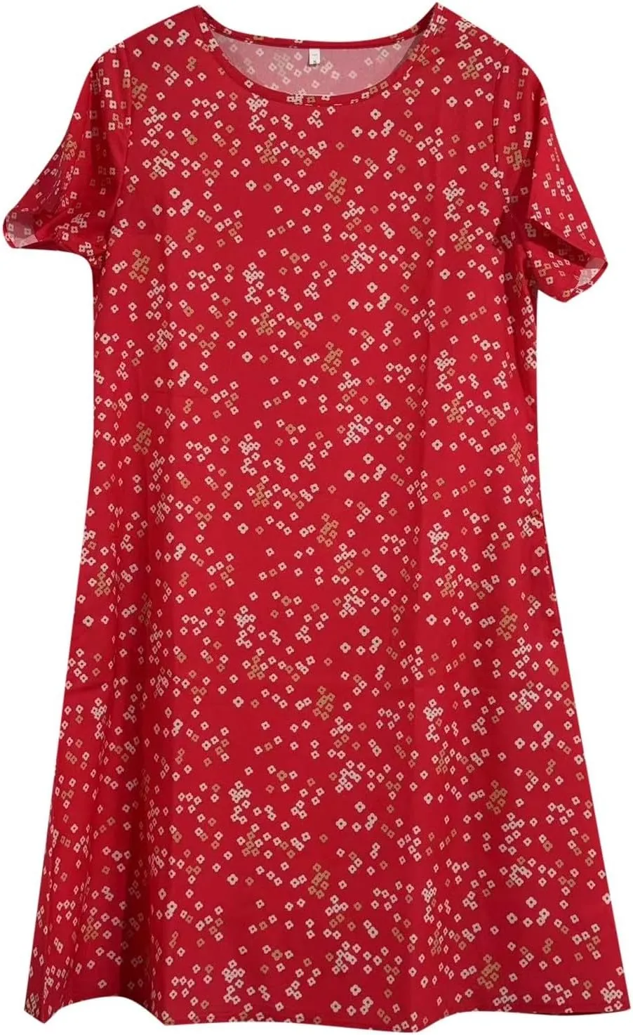 Women's Casual Dress Short Sleeve Sundresses Vacation Summer Dresses 2025 Beach Boho Floral A-Line Tshirt Dress with Pockets