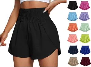 Womens Casual Gym Yoga Shorts Workout Running Athletic Shorts High Waisted Lounge Shorts Plus Size Summer Cute Shorts