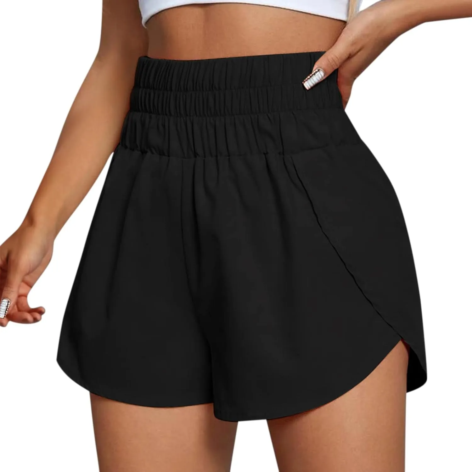 Womens Casual Gym Yoga Shorts Workout Running Athletic Shorts High Waisted Lounge Shorts Plus Size Summer Cute Shorts