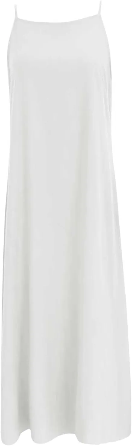 Womens Casual Strappy Sleeveless Beach Dresses High Neck Flowy Loose Long Maxi Dress Split Summer Cami Sundress