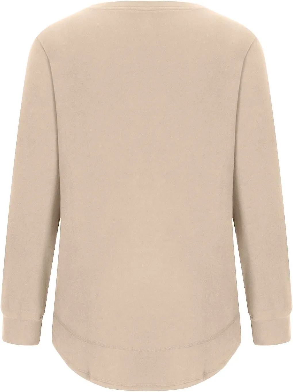 Womens Fashion Sweatshirt Fitted Hoodies Round Neck Long Sleeves Casual Loose Blouse Solid Color Tops Pullover