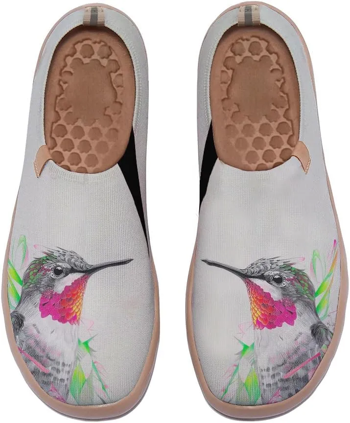 Women's Floral Patterns Elastic Collar Loafers Wide Width Breathable Comfort Sneakers Foldable Lightweight Knitted Summer Shoes