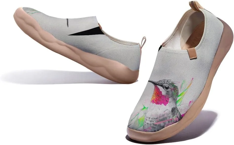 Women's Floral Patterns Elastic Collar Loafers Wide Width Breathable Comfort Sneakers Foldable Lightweight Knitted Summer Shoes
