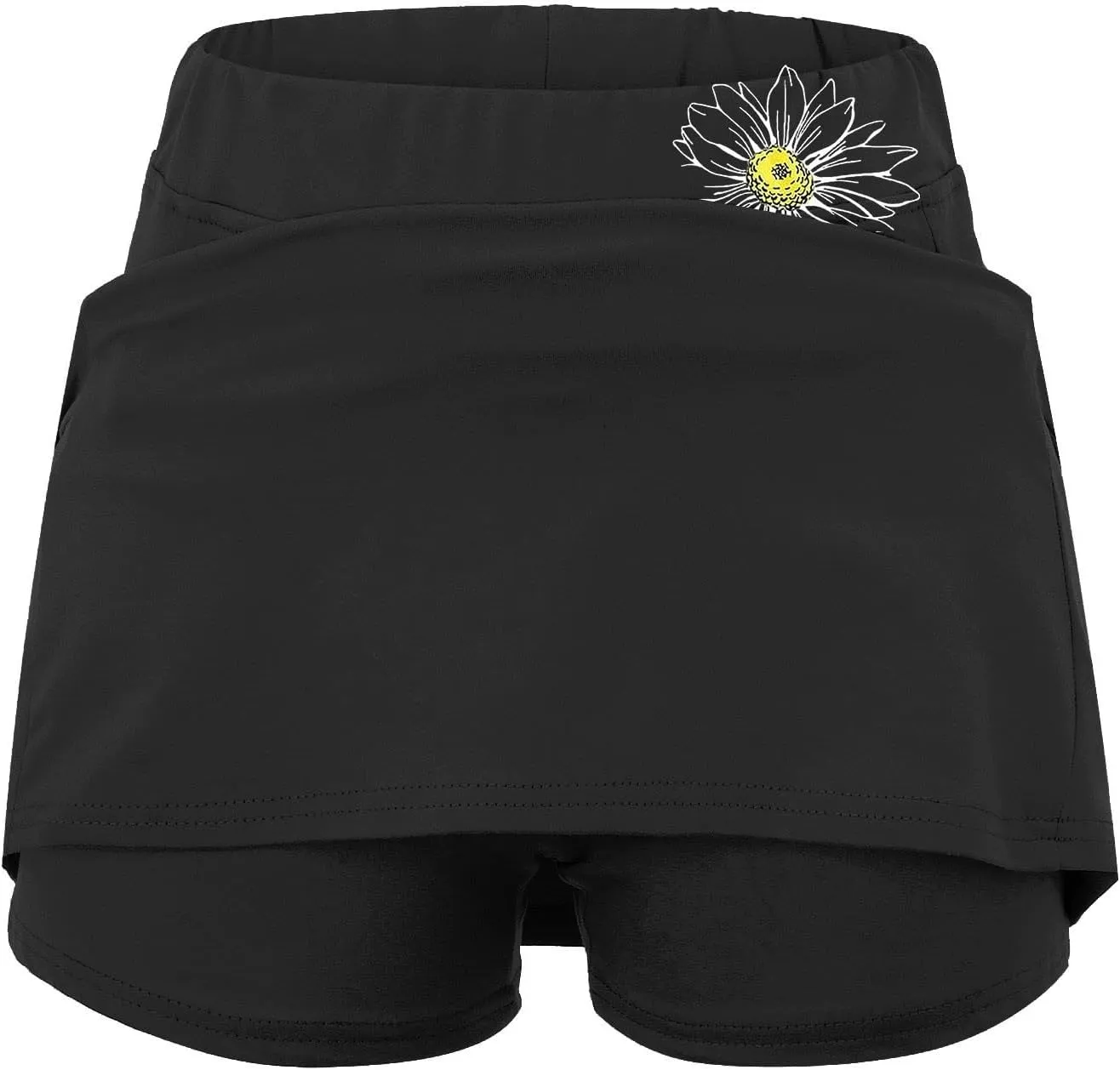 Women's High Waisted Tennis Skorts Floral Print Breathable Casual Skirts Lightweight Baggy Tummy Control Comfort Shirts