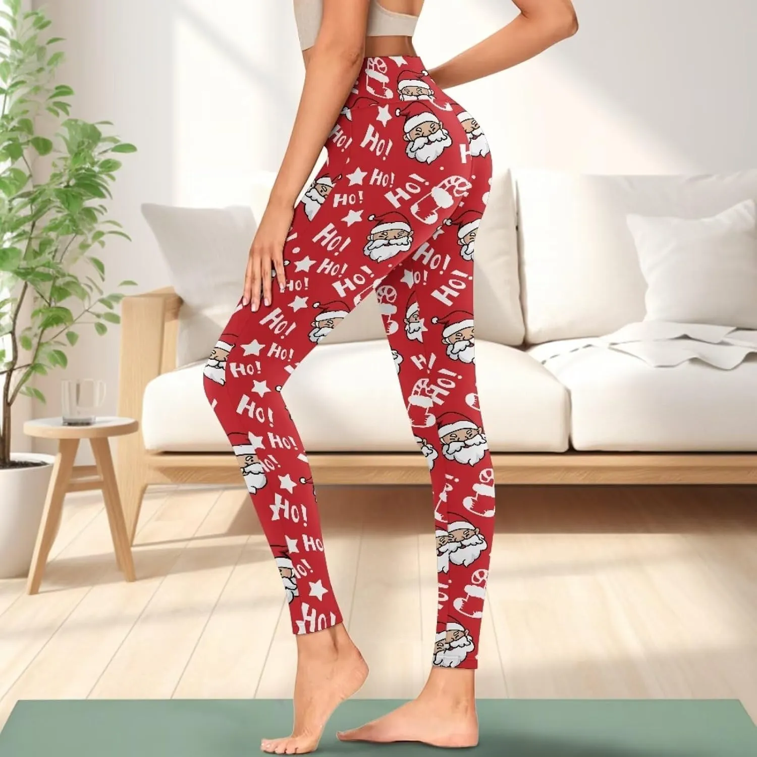 Womens Leggings Yoga Pants with Pockets High Waisted Yoga Leggings Tummy Control Breathable Workout Yoga Trousers