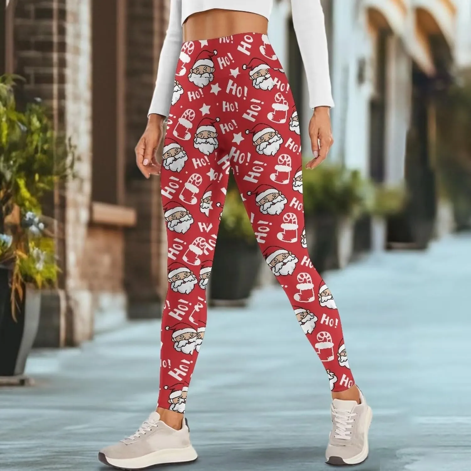 Womens Leggings Yoga Pants with Pockets High Waisted Yoga Leggings Tummy Control Breathable Workout Yoga Trousers
