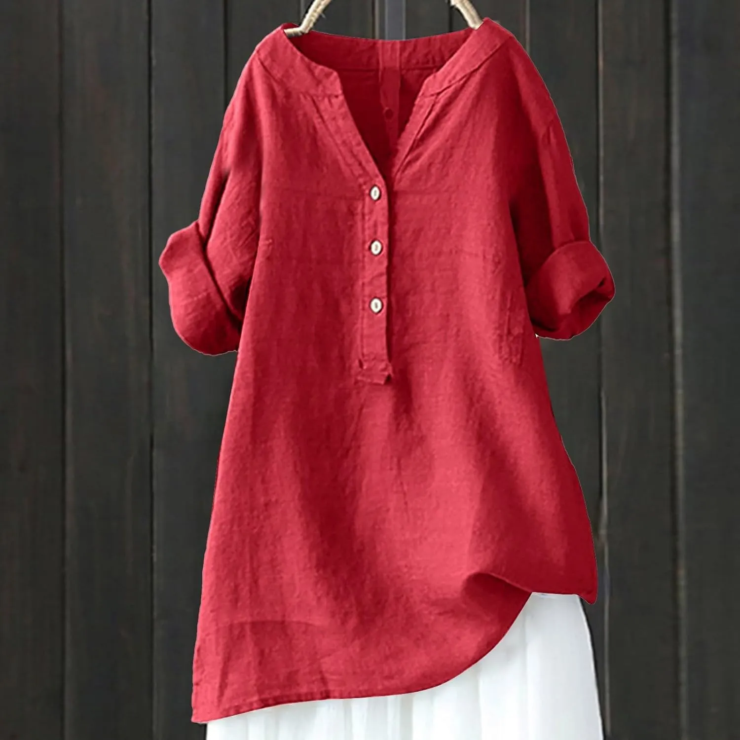 Womens Linen Shirt Oversized Linen Beach Shirt Short Sleeve Summer Tops for Women 2025