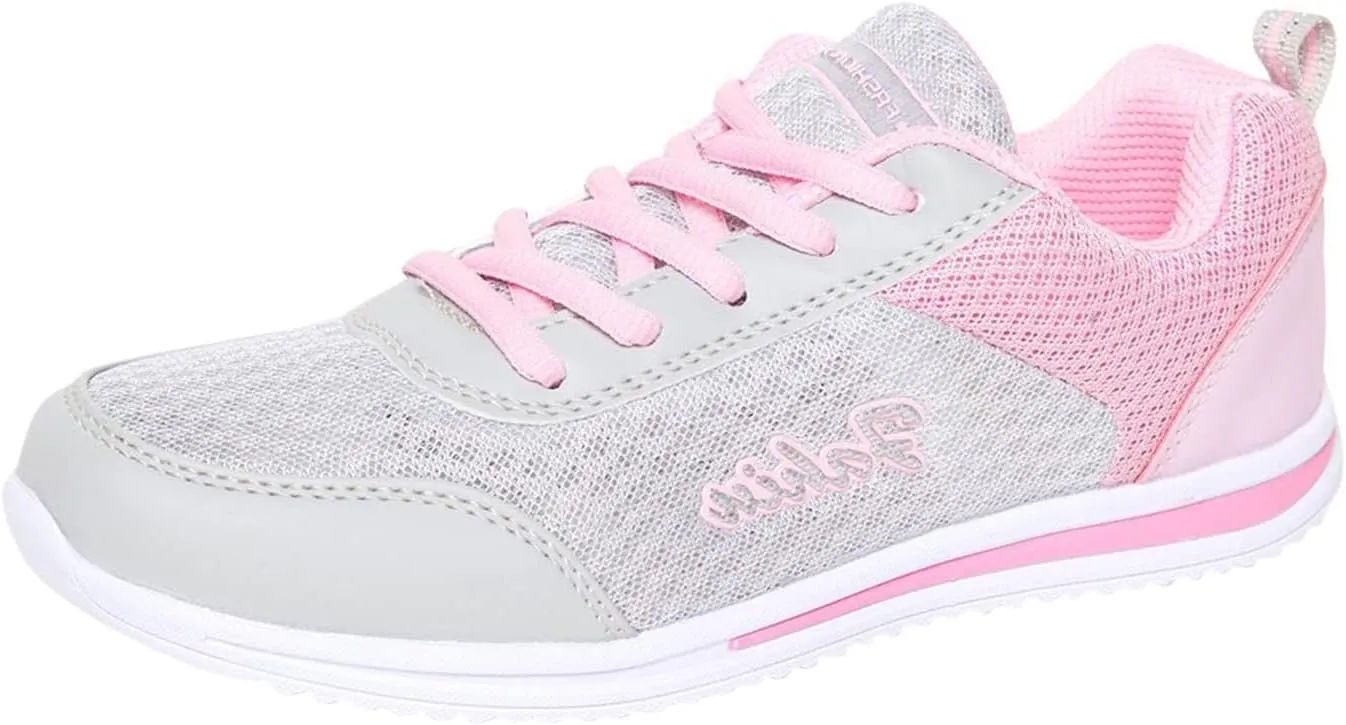 Women's Mesh Sneaker Lace Up Casual Sneaker with Arch Support Breathable Lightweight Running Shoes Non Slip Walking Shoes