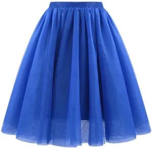 Womens Pleated Ruffle Mini Skirt Flowy Tulle High Waist Casual Skort Mesh Versatile Swing Flowy Athletic Tutu Skirts