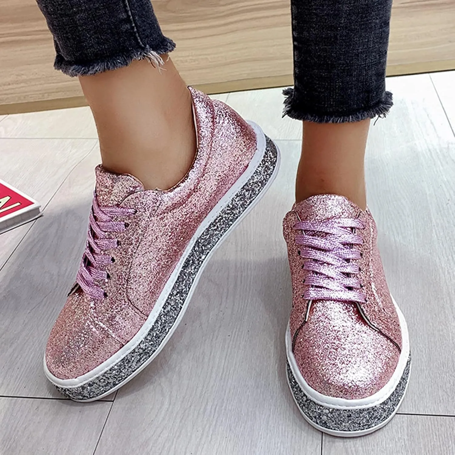 Womens Shoes Size 6.5 Sneakers Orthopedic Shoes for Women Dressy Wedge Walking Shoes for Women with Arch Support Wide Width Womens Sneakers Size 8 Trendy Womens Walking Sneakers Wide Width