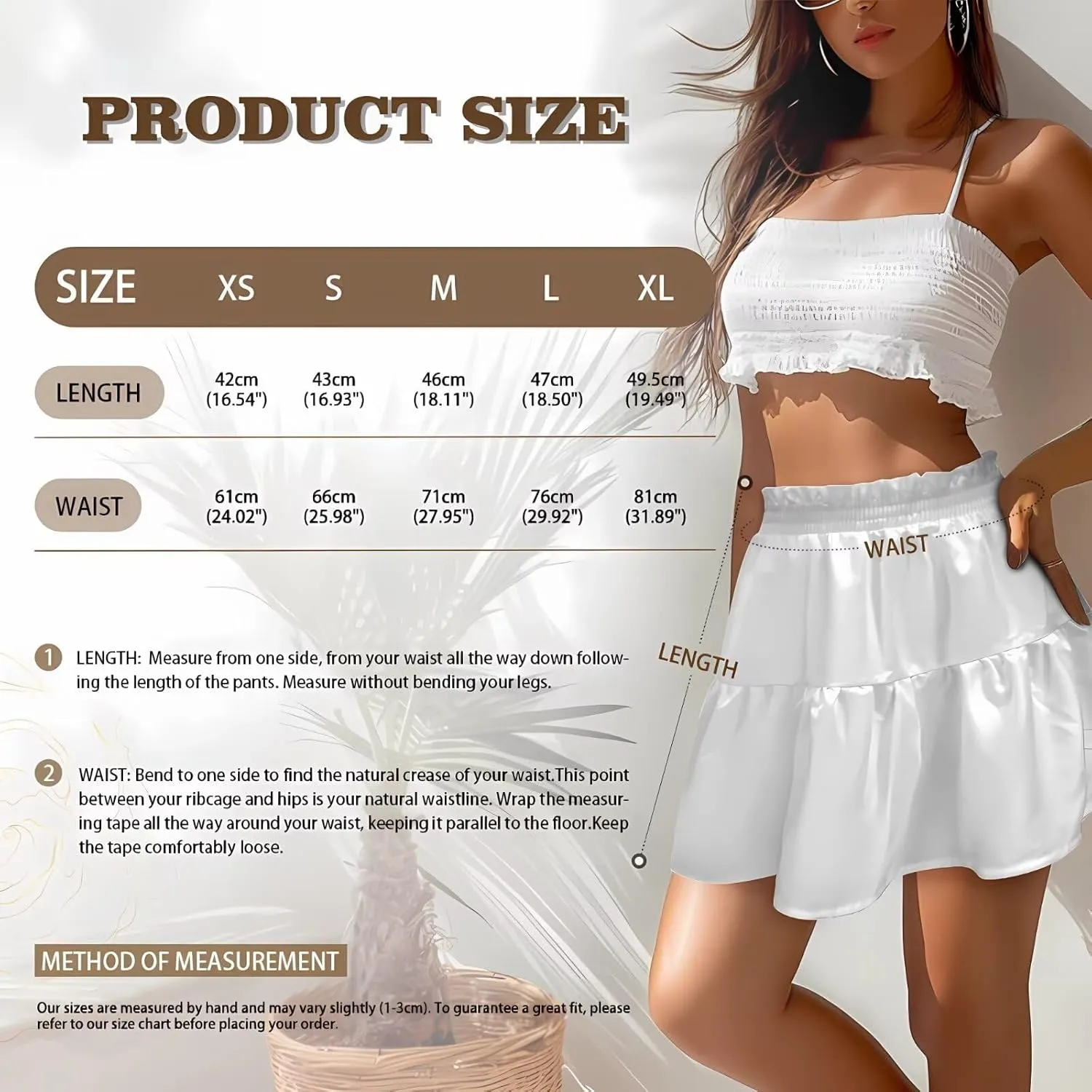 Womens Skirts Short Flowy High Waist Tiered Mini Skirt for Running Casual