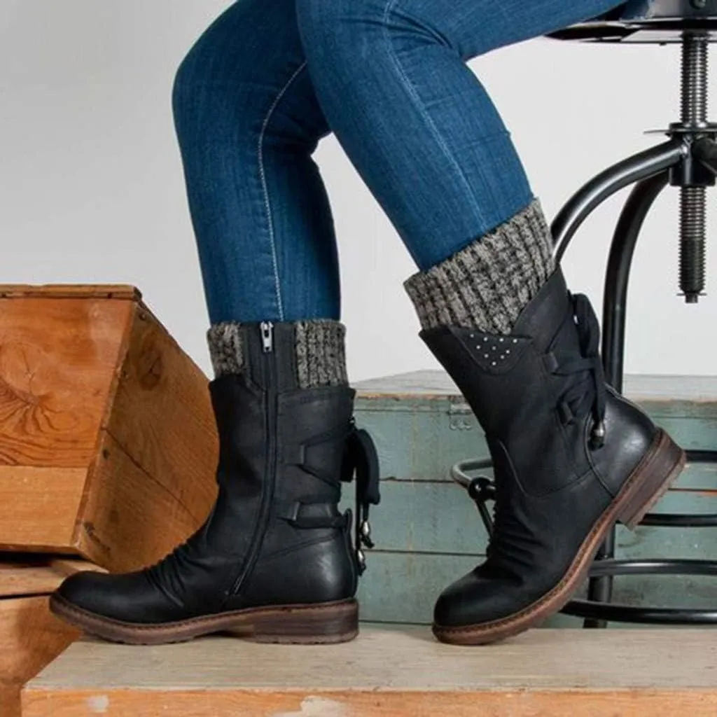 Women's Snow Boots Size 9 Wide Boots Snow for Women 2023 Boots Winter Women Cute Women's Winter Ankle Booties Womens Rubber Boots Waterproof Tall Wide Calf