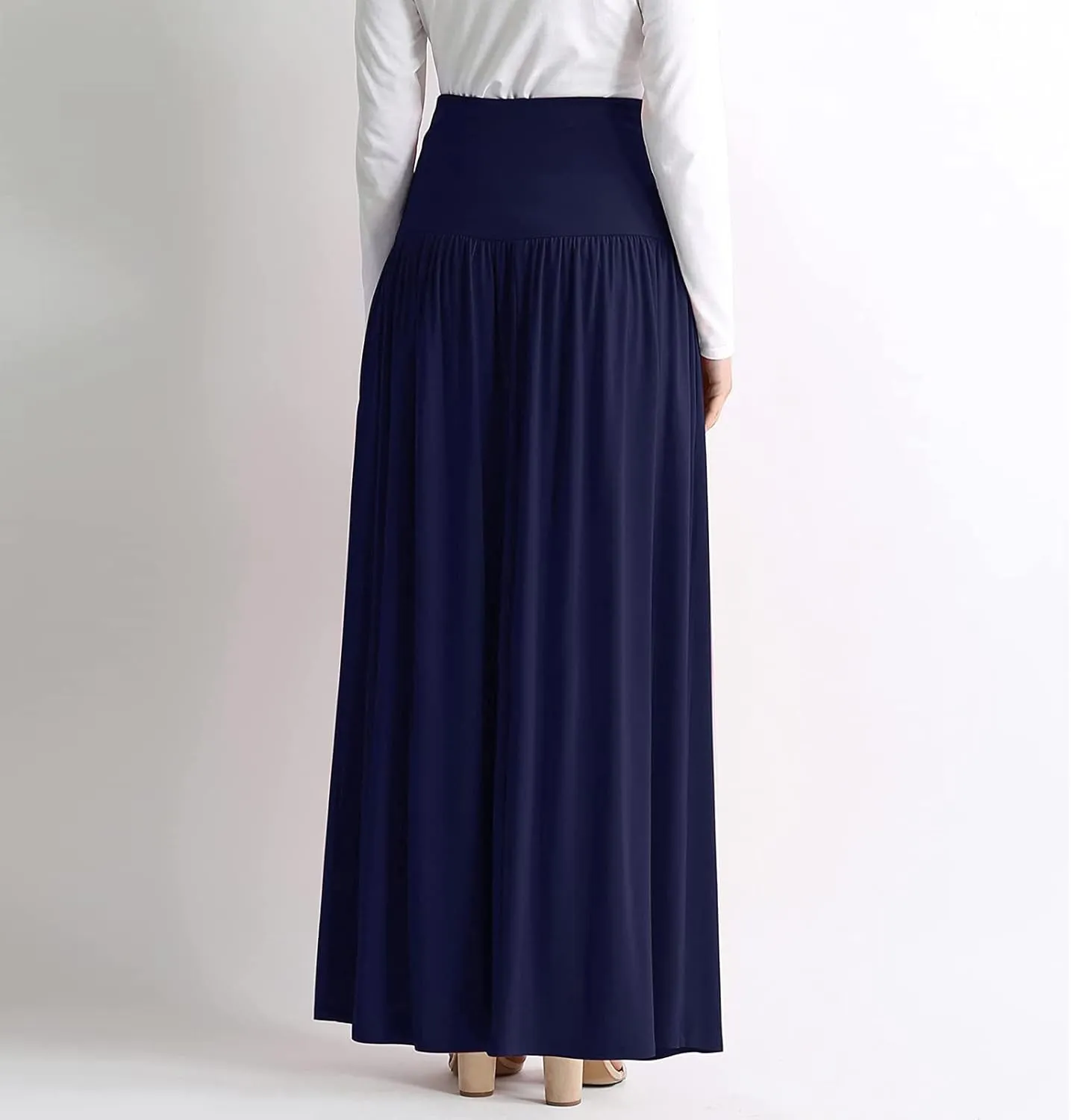 Womens Summer Skirts Womens Cotton Linen Skirts Spring Summer A Line Pleated Maxi Midi Skirt With Pockets Black Skirt