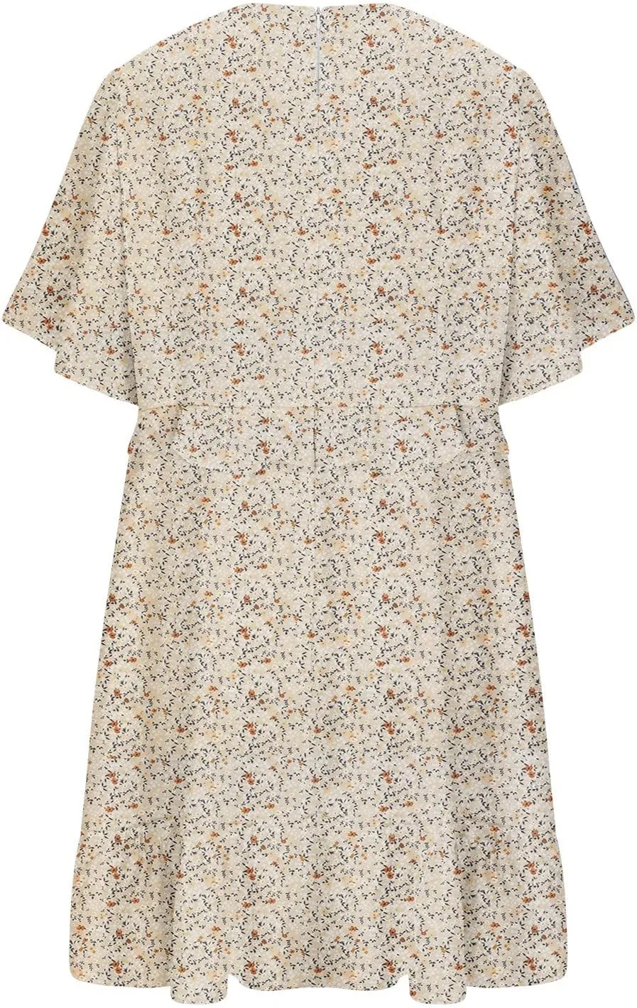Women's Summer Wrap V Neck Polka Dot Print Ruffle Short Sleeve Mini Floral Dress with Tennis Dresses for Women