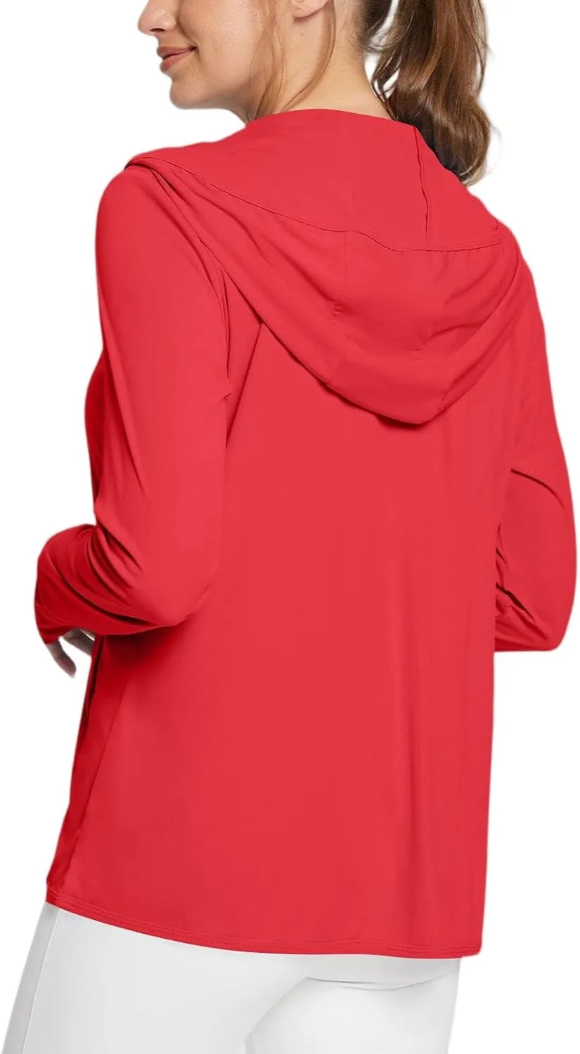 Women's UPF Sun Protection Shirts SPF Jacket UV Zip Up Hoodie Long Sleeve Summer Ice Silk Outdoor with Pockets