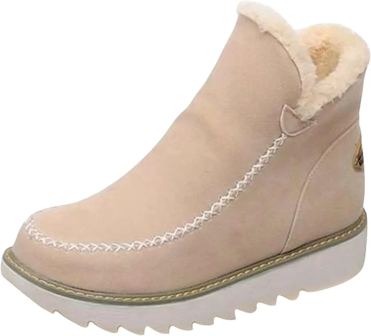 Womens Winter Boots Waterproof Wide Leg Women's Waterproof Boots Tall Winter Boots for Women 2023 No Heel Pink Winter Boots for Women Heels Warm Snow Boots for Women