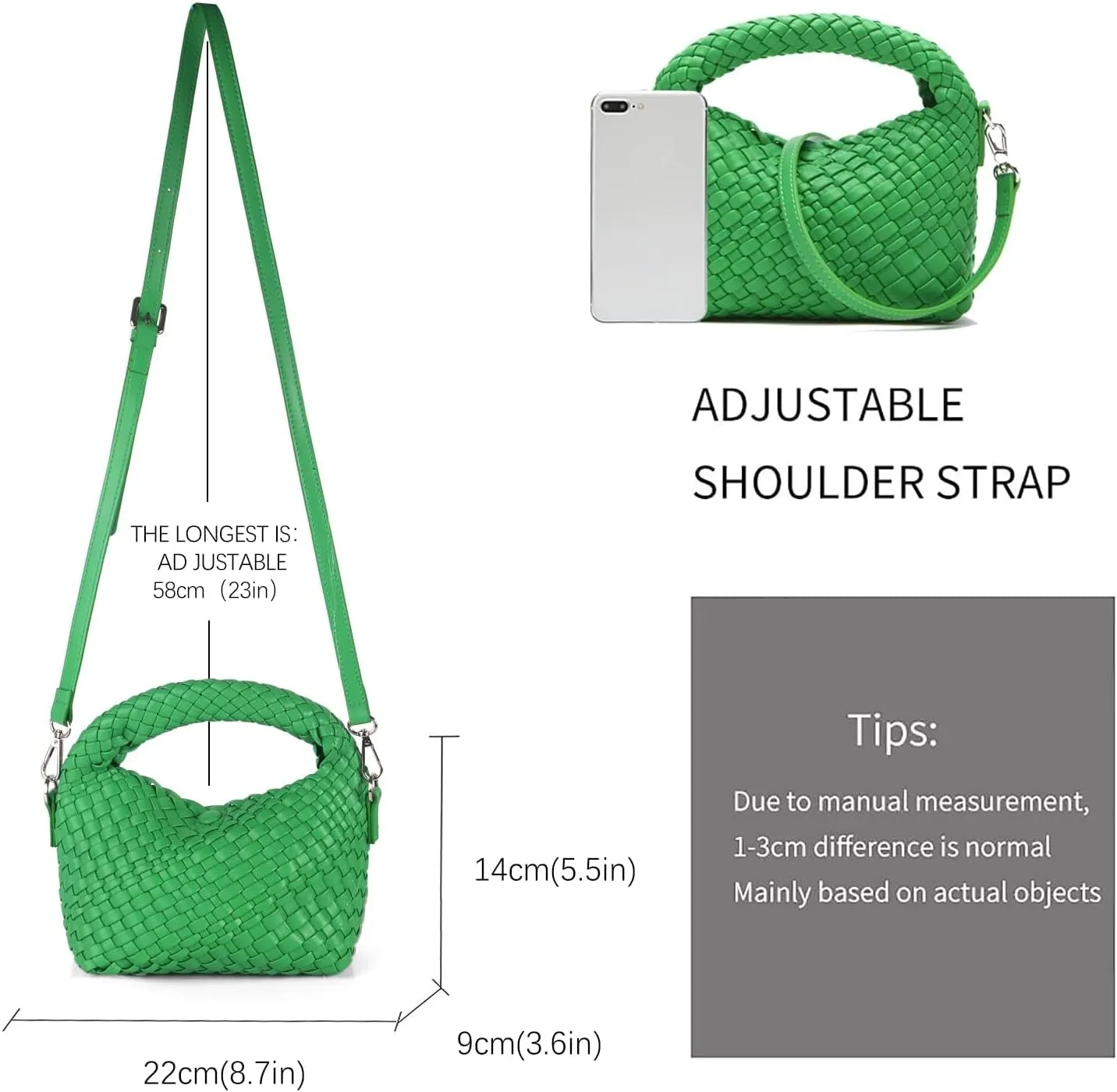 Woven Tote Bag for Women Soft Leather Tote Handbags Fashion Woven Shoulder Bag for Women DailyShopping