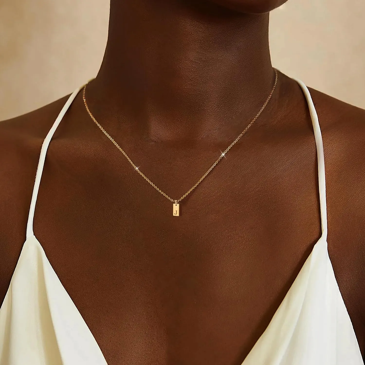 YANCHUN Layered Initial Necklaces for Women Charm Choker Necklace Women's Jewelry Letter A-Z Dainty Gold Necklace Initial Necklaces Summer Serfer Beach Vacation Essentials