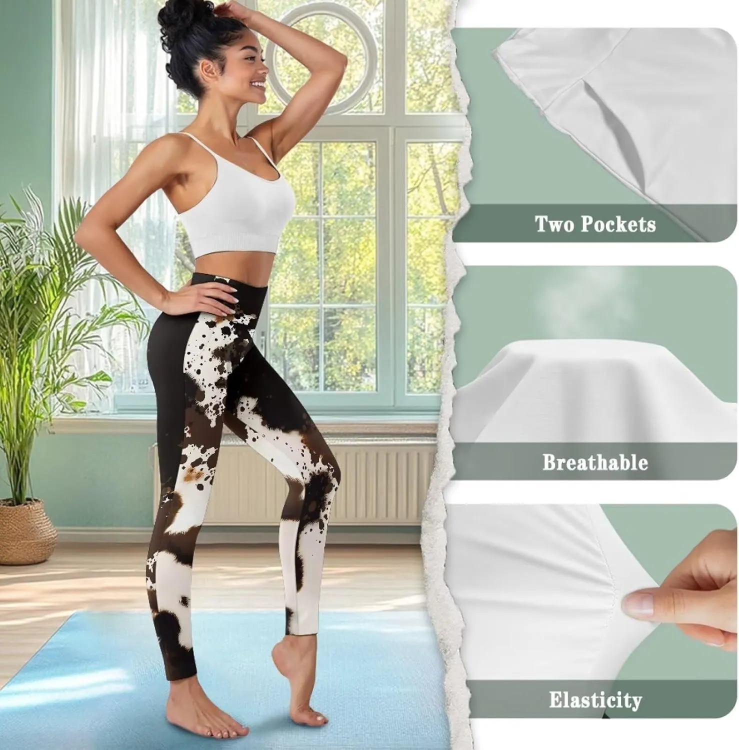YEXIATODO Workout Leggings for Women Butt Lifting High Waisted Leggings on See Through Workout Yoga Pants