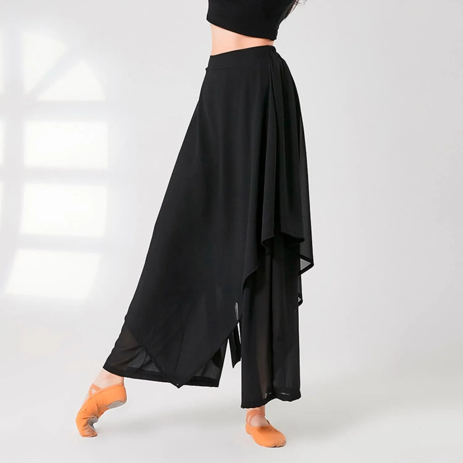 YOLAI Women Linen Palazzo Pants Flowy Boho Wide Leg High Waist Long Pants Casual Lounge Pant Trousers with Pockets