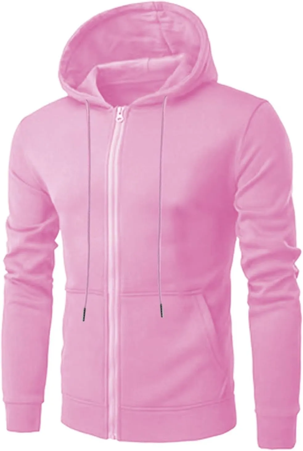 Zip Up Hoodie Men Mens Full Zip Casual Pullover Hoodies Fall Winter Work Sweatshirt Long Sleeve Drawstring Hoodies