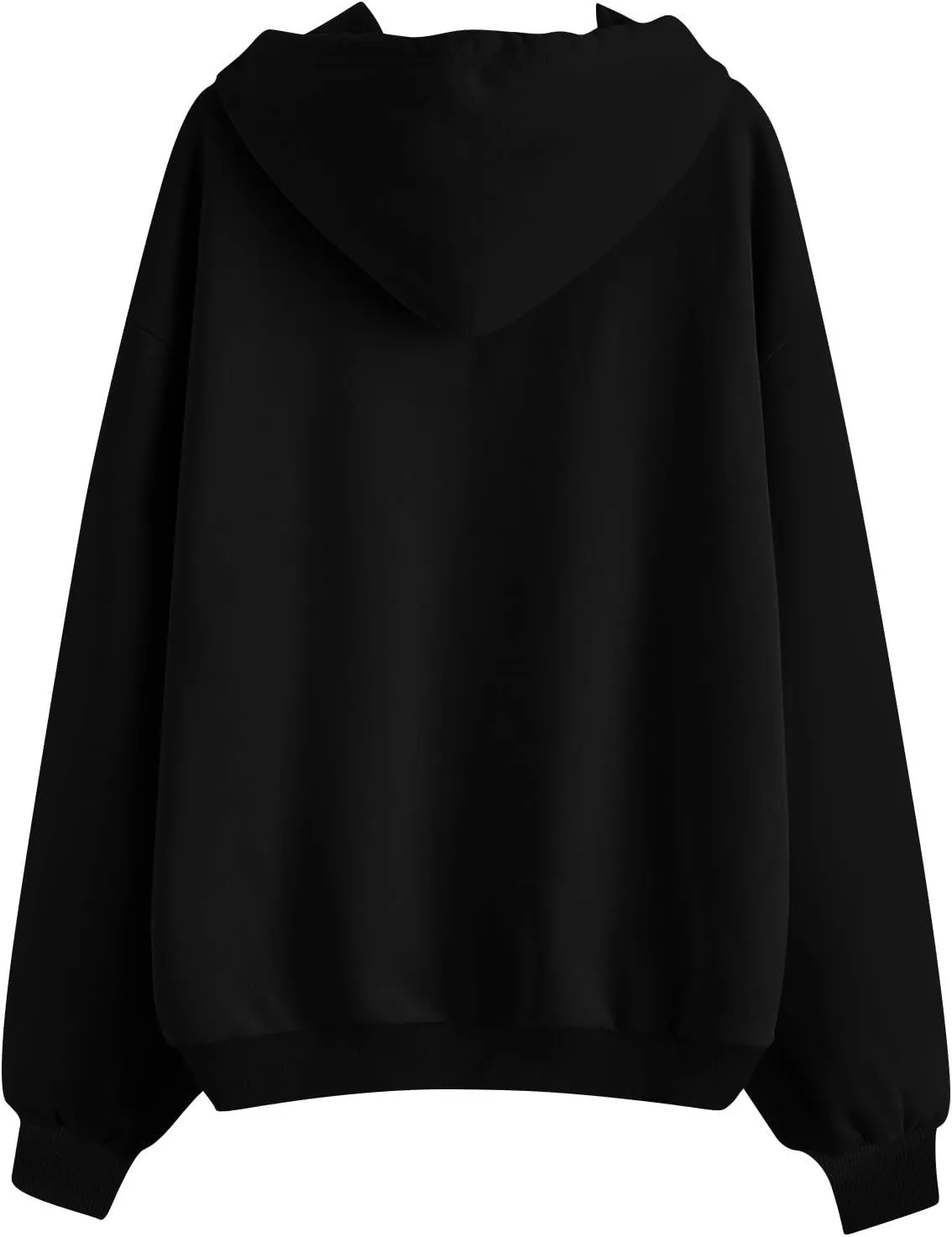 Zip Up Hoodie Women Y2k Oversized Fleece Jacket Workout Drawstring Hooded Sweatshirt with Pockets Winter Clothes