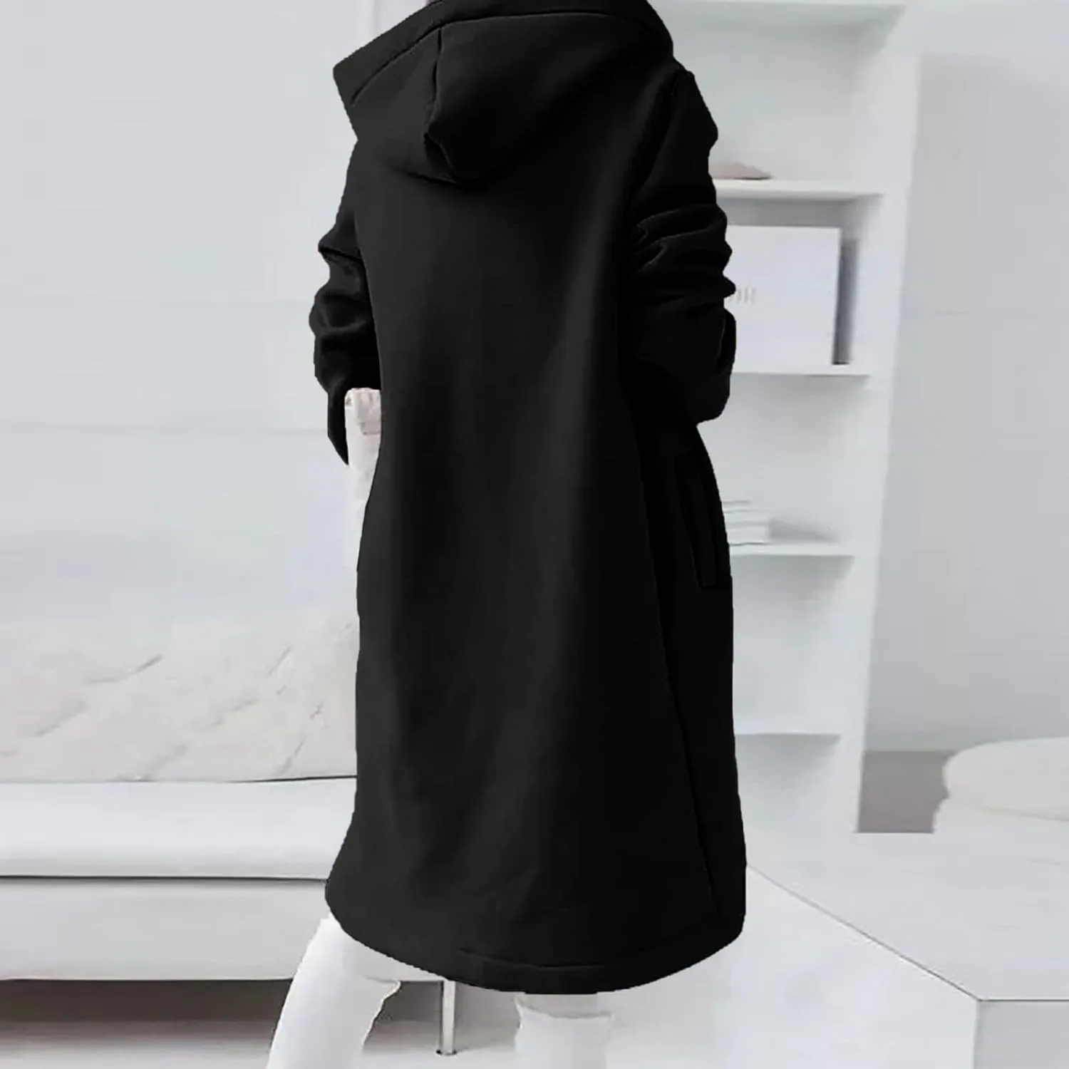 Zip Up Hoodie Women,2024 Trendy Irregular Hem Oversized Hoodies Long Tunic Sweatshirt Open Front Cardigan Jacket