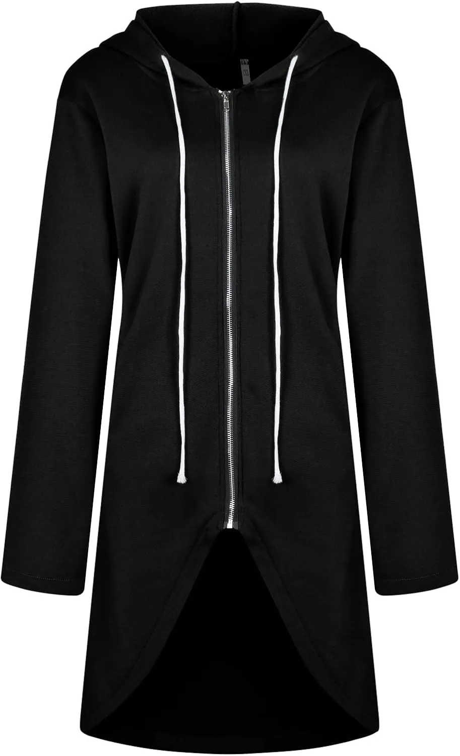 Zip Up Hoodie Women,2024 Trendy Irregular Hem Oversized Hoodies Long Tunic Sweatshirt Open Front Cardigan Jacket