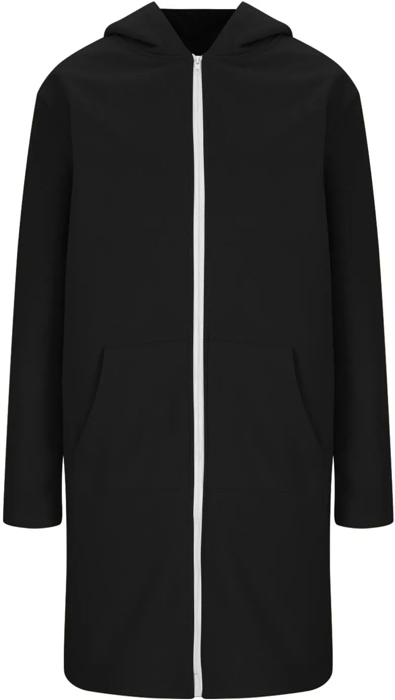 Zip Up Hoodies for Women Oversized Long Sleeve Sweatshirts Casual Fleece Hooded Coat Fall Long Jacket with Pockets