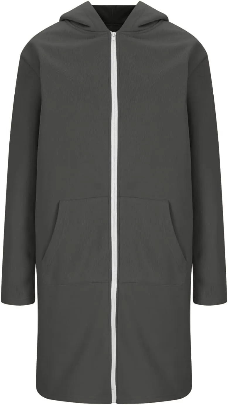 Zip Up Hoodies for Women Oversized Long Sleeve Sweatshirts Casual Fleece Hooded Coat Fall Long Jacket with Pockets