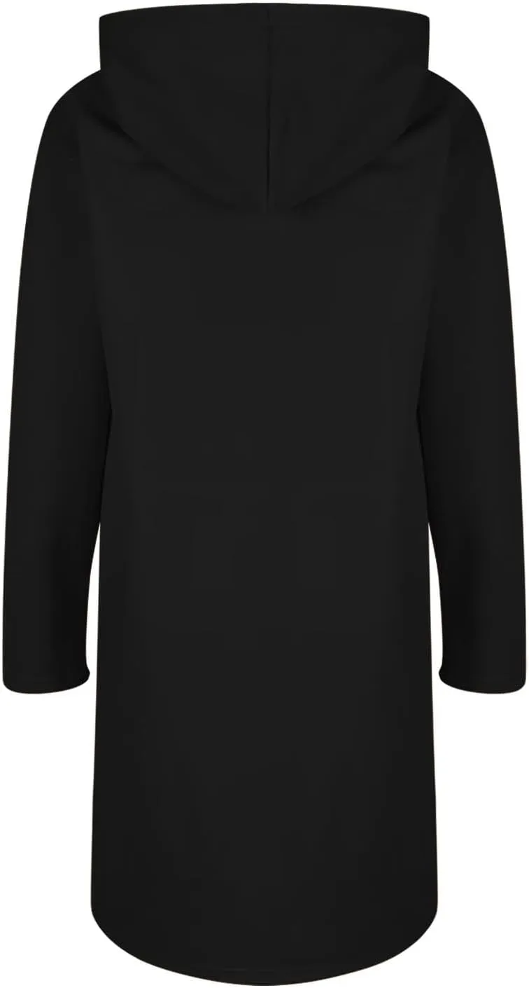 Zip Up Hoodies for Women Oversized Long Sleeve Sweatshirts Casual Fleece Hooded Coat Fall Long Jacket with Pockets