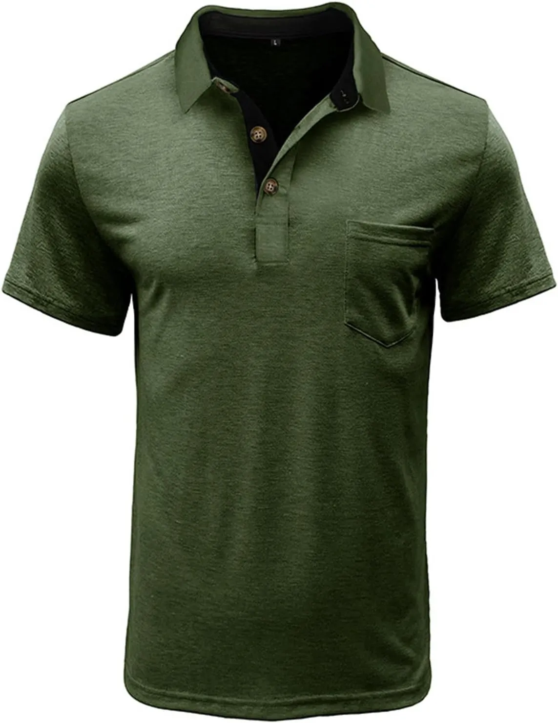 ZYXTIM Men's Short Sleeve Henley Tee Fashion Button Business Work Golf Polo Shirts Summer Soild Slim Ribbed T-Shirts Big&Tall